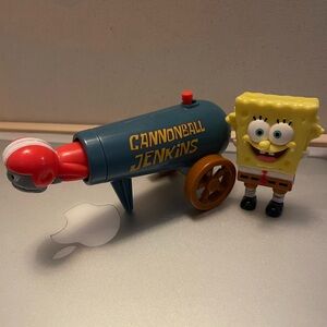 SpongeBob SquarePants Cannonball Jenkins Playset Yellow Rare collector